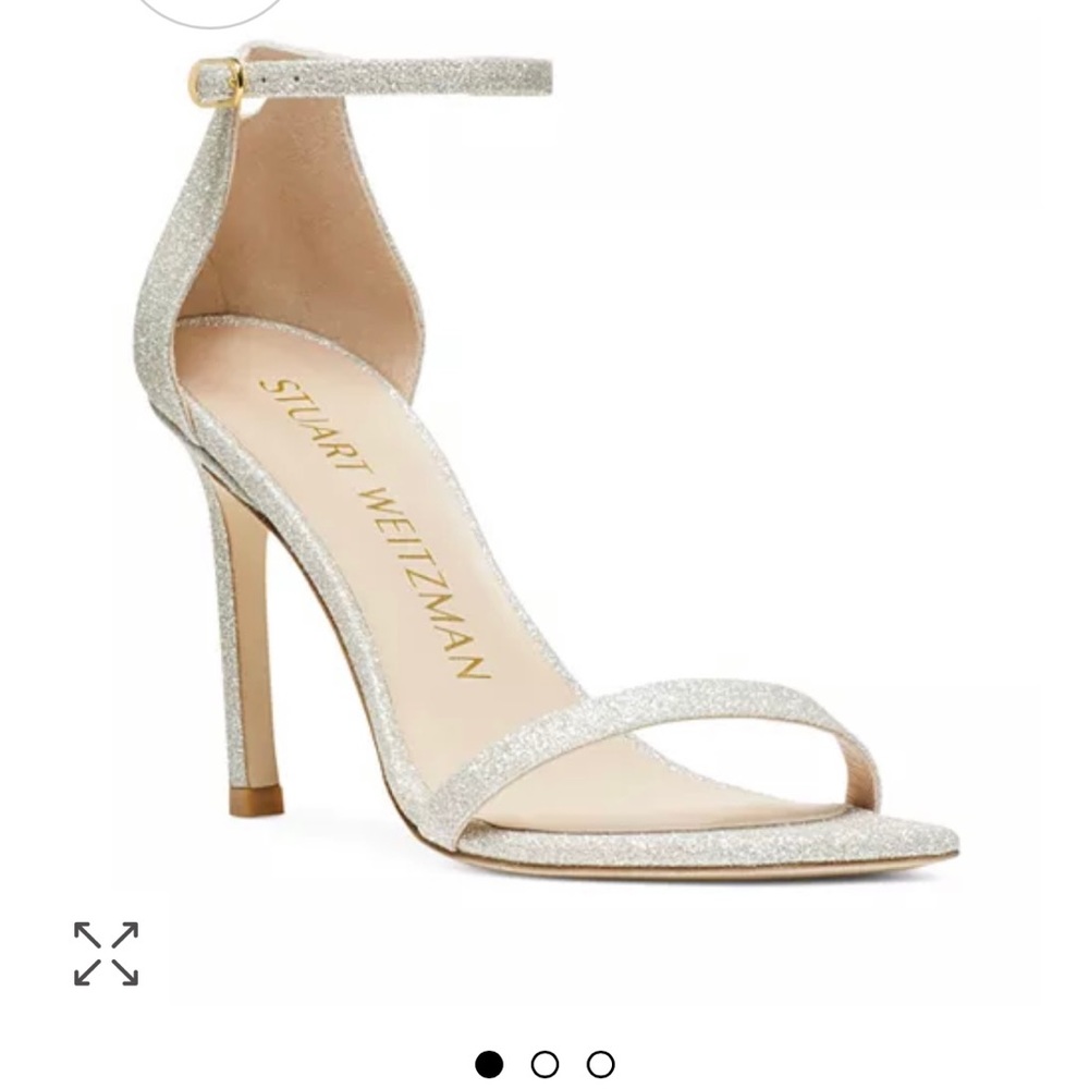 Stuart Weitzman Amelina 95 fine glitter heels